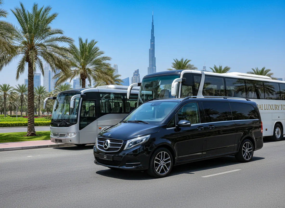 Luxury and affordable van and bus rental fleets in Dubai and UAE