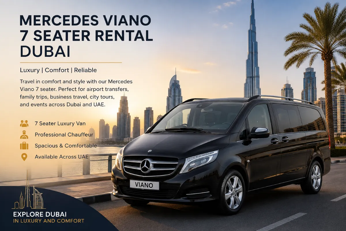 Mercedes Viano 7 Seater Rental Dubai | Luxury Van Rental UAE